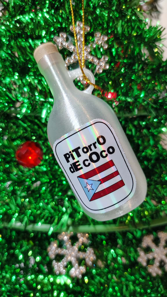 Pitorro de Coco Ornamento Navideño