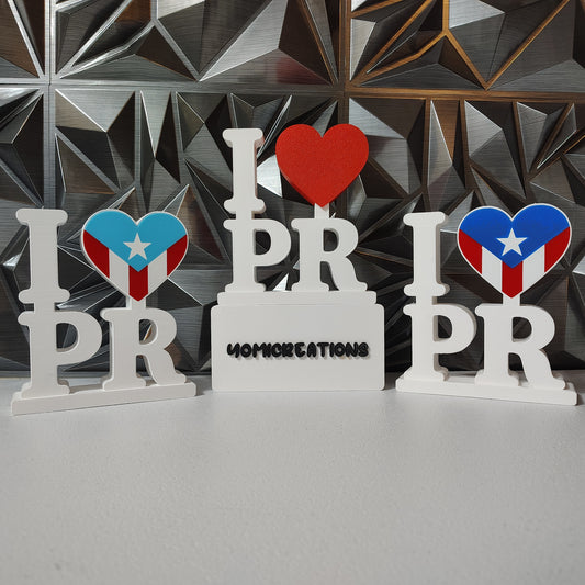I Love PR – Island Sign | Boricua Home Decor | Office Desk Sign | Caribbean Gift