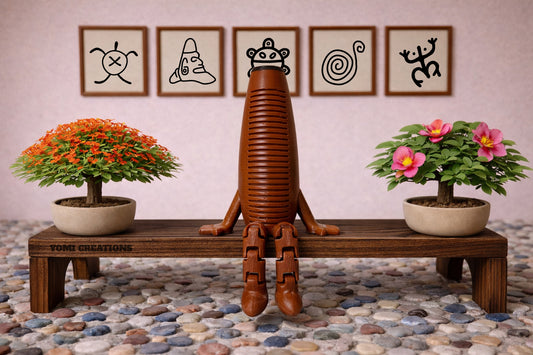 Puerto Rican güiro shelf sitter, 3D printed collectible inspired by Puerto Rico's traditional musical instrument.