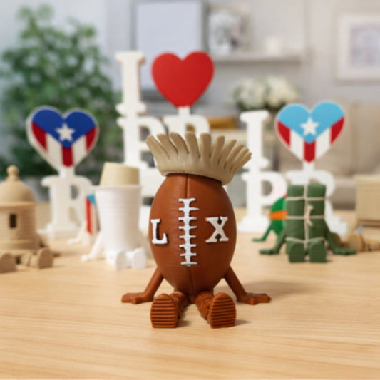 Puerto Rican Football Figurine with Pava – Limited Edition