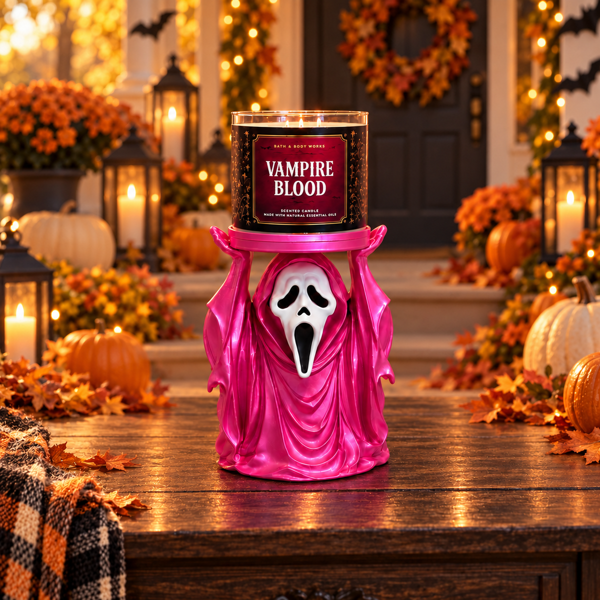 Ghostface Candle Hodler Halloween Decoration