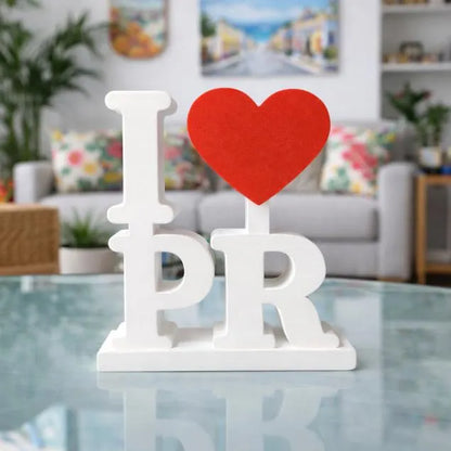 I Love PR – Island Sign | Boricua Home Decor | Office Desk Sign | Caribbean Gift